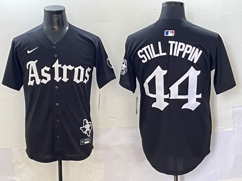 Men 2025 Houston Astros #44 Still Tippin Black Five generations Joint Name Nike MLB Jersey style 1->houston astros->MLB Jersey